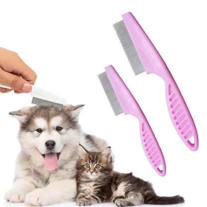 Tear Stain Removal Pet Comb – Fine-Tooth Grooming Brush for Dogs & Cats