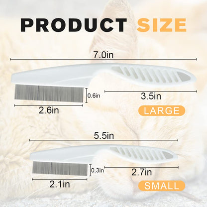 Tear Stain Removal Pet Comb – Fine-Tooth Grooming Brush for Dogs & Cats