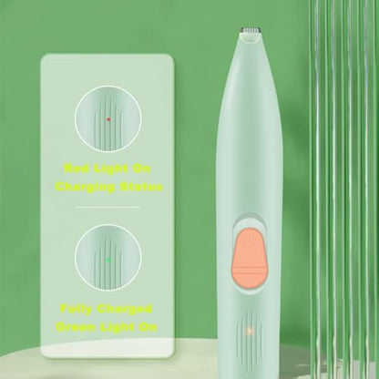 Rechargeable Pet Paw & Ear Trimmer – Ergonomic Grooming Tool for Dogs & Cats, Safe for Paws, Ears, Face & Butt Hair
