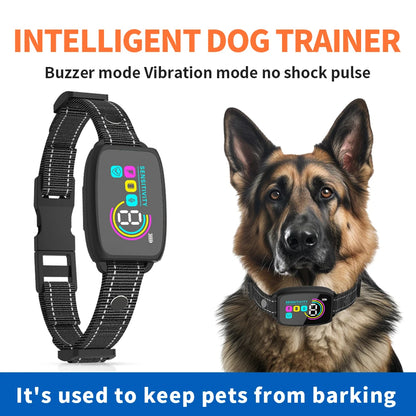 Anti-Barking Dog Collar with HD Digital Display – Rechargeable Bark Stopper, IP67 Waterproof