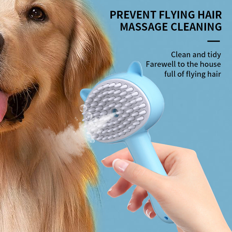Multifunctional Pet Grooming Brush with Mist – Rechargeable Self-Cleaning Slicker for Cats & Dogs