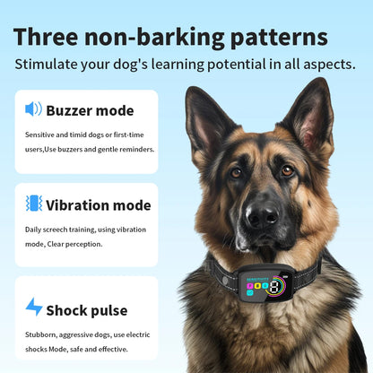 Anti-Barking Dog Collar with HD Digital Display – Rechargeable Bark Stopper, IP67 Waterproof