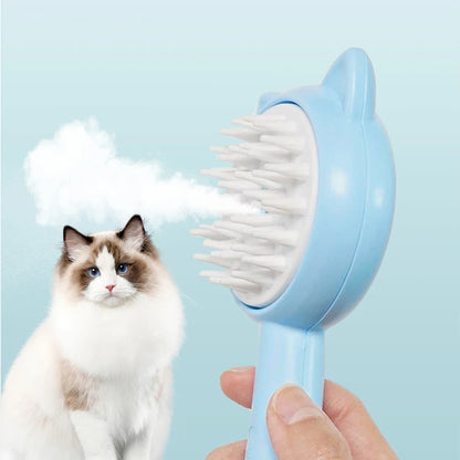 Multifunctional Pet Grooming Brush with Mist – Rechargeable Self-Cleaning Slicker for Cats & Dogs